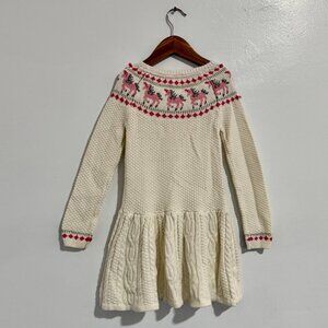 Isaac Mizrahi White Unicorn Fair Isle Dress